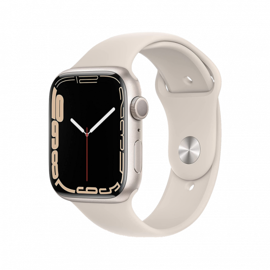 Apple Watch Series 7 (GPS) Cassa 45 mm in alluminio color galassia con Cinturino Sport color galassia