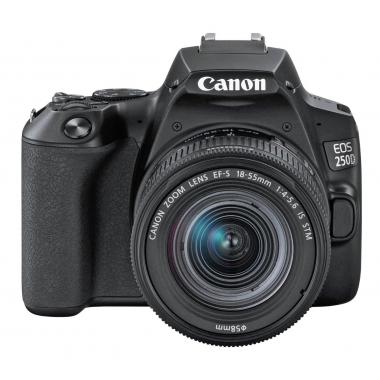 CANON EOS 250D DSLR Camera with EF-S 18-55 mm f/4-5.6 IS STM Lens - Black
