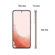 Samsung Galaxy S22 5G (senza SIM, 8+256GB) Smartphone - Pink Gold