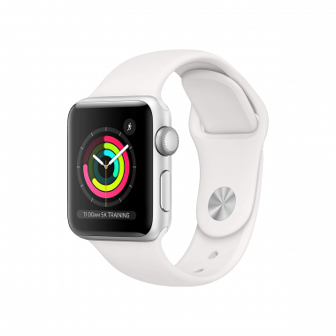 Apple Watch Series 3 42mm (GPS) - Cassa In Alluminio Color Argento Con Bianco Cinturino Sport
