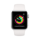 Apple Watch Series 3 42mm (GPS) - Cassa In Alluminio Color Argento Con Bianco Cinturino Sport
