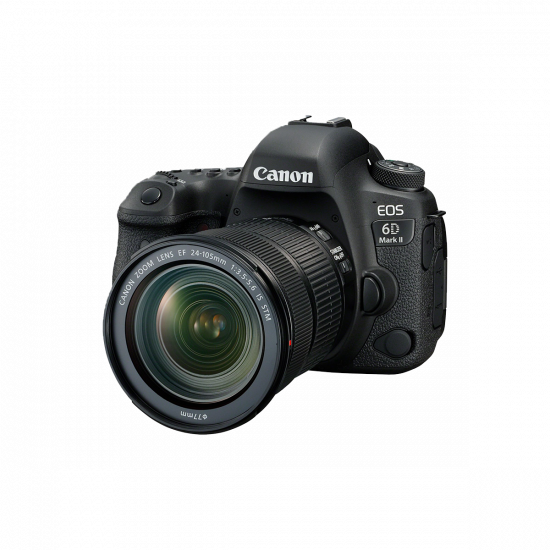 Canon EOS 6D Mark II DSLR Camera with EF 24 - 105 mm  f/3.5-5.6 IS STM Lens – Black
