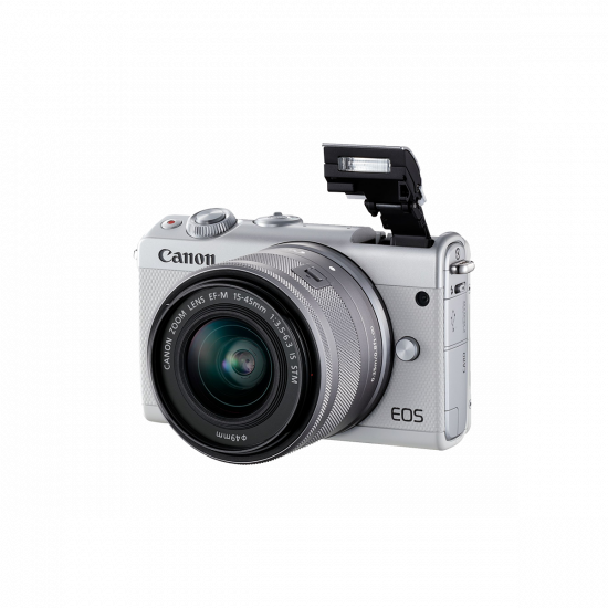 CANON EOS M100 Mirrorless Camera with EF-M 15-45 mm f/3.5-6.3 IS STM Lens - White
